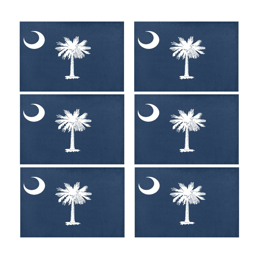 South Carolina Flag Placemats 12" x 18" (Set of 6)