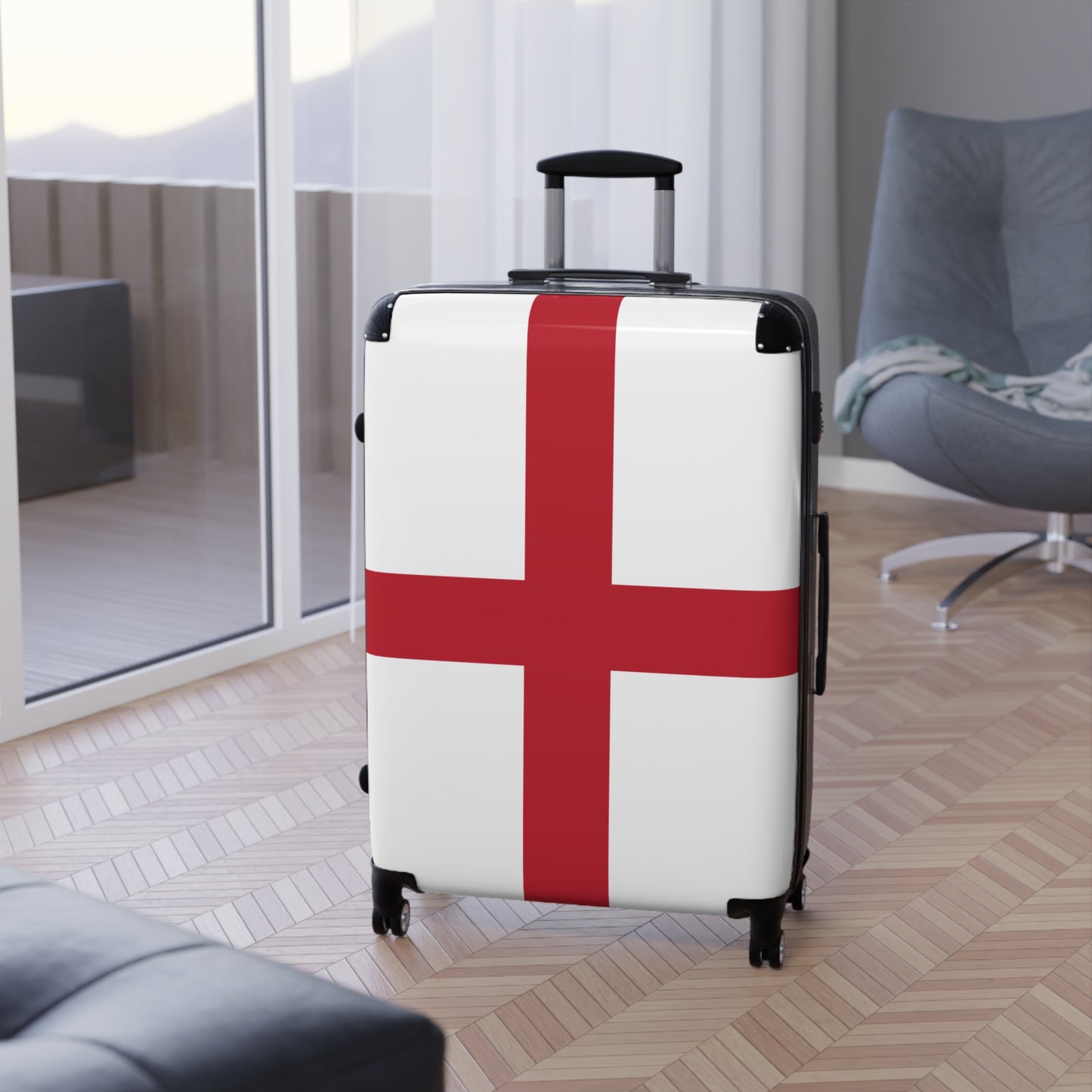 England Flag Inspired Suitcase