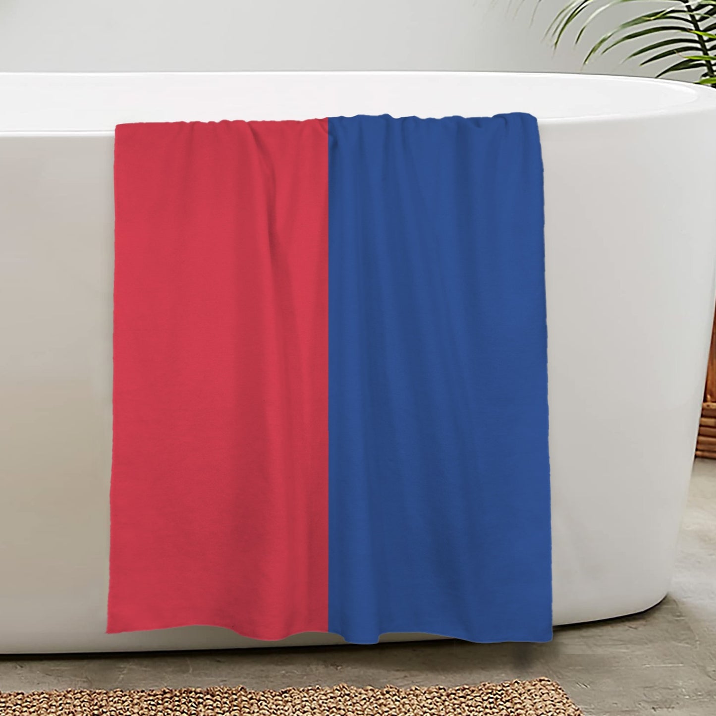 Liechtenstein Flag Inspired Custom Bath Towel 29"x58"(Made in USA)