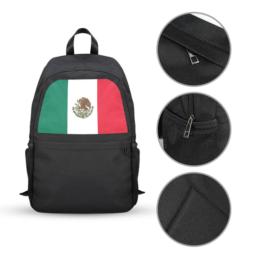 Mexico Flag Inspired Casual Backpack Printed in the USA