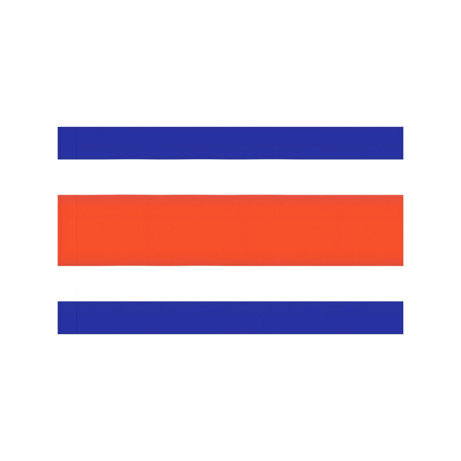 "Luv My Flag's blue, white, and orange striped design."