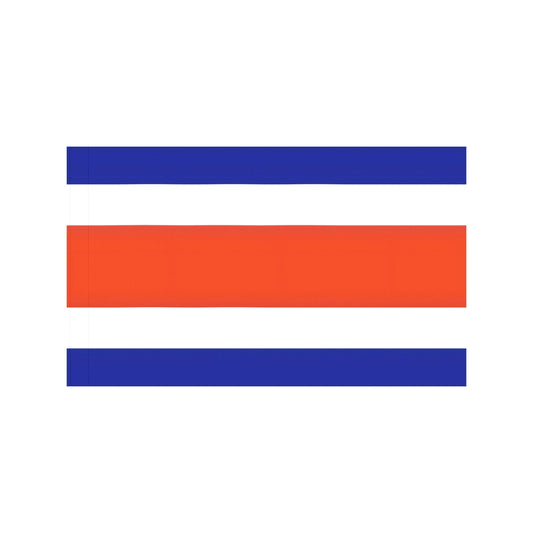 "Luv My Flag's blue, white, and orange striped design."