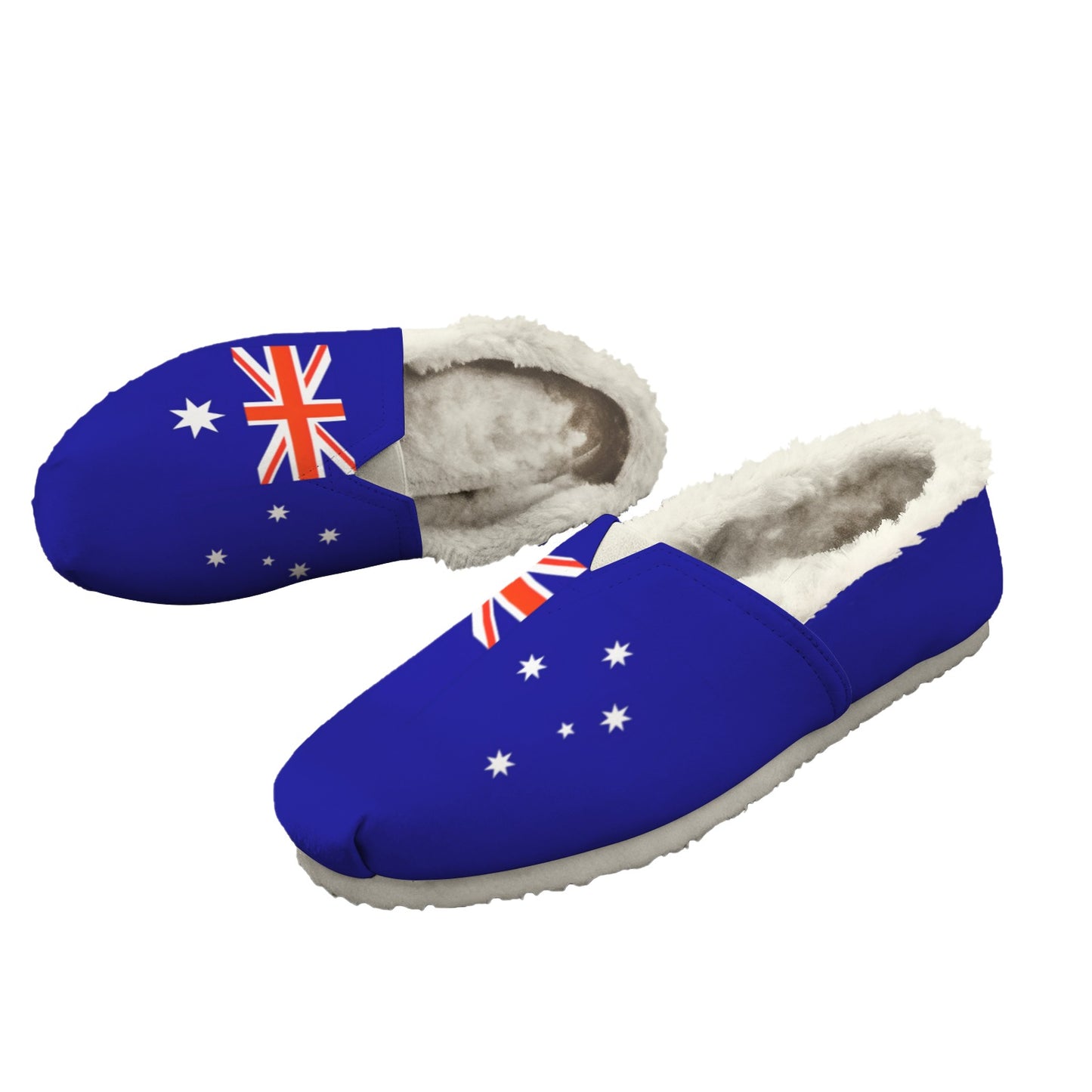 Australia Flag Inspired Women's Fleece-Lined Canvas Slip-On