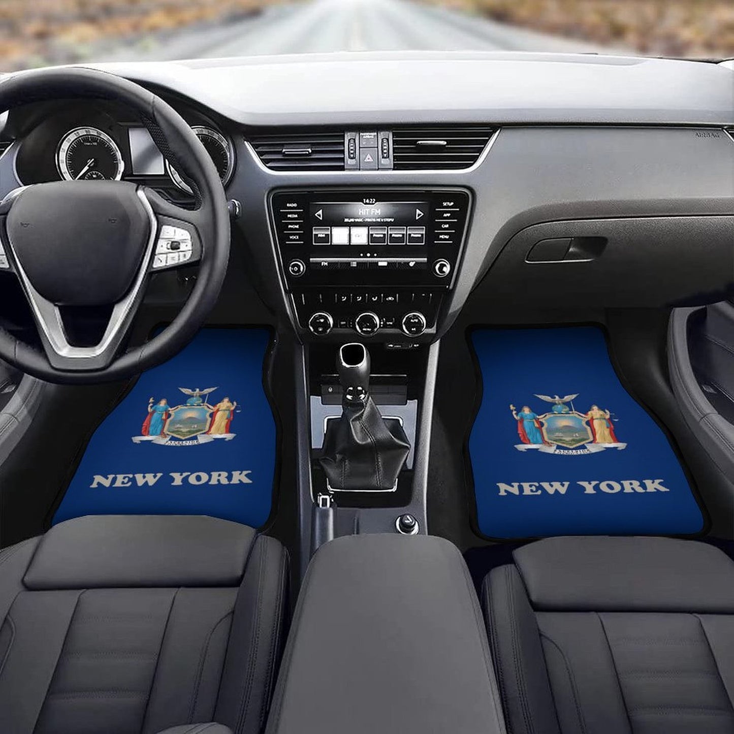 New York Flag Inspired Car Floor Mats(4pcs)