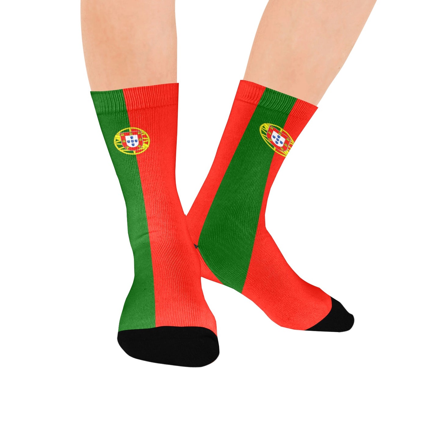 Portugal Flag Inspired Women's Custom  Socks | Ships from USA