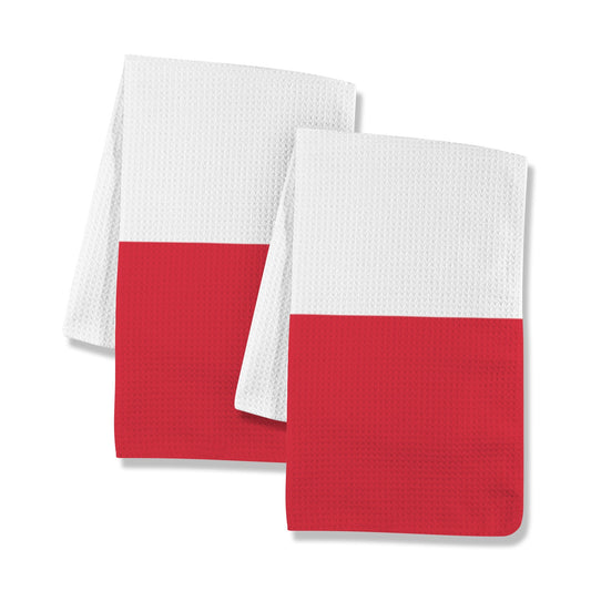 Peru Flag Inspired Kitchen Towel 40X60cm (Pack of 2) (Made in the USA)