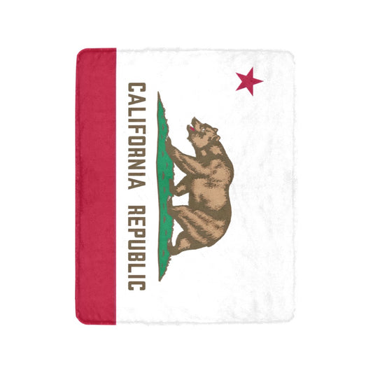 California Republic blanket with bear design by Luv My Flag.