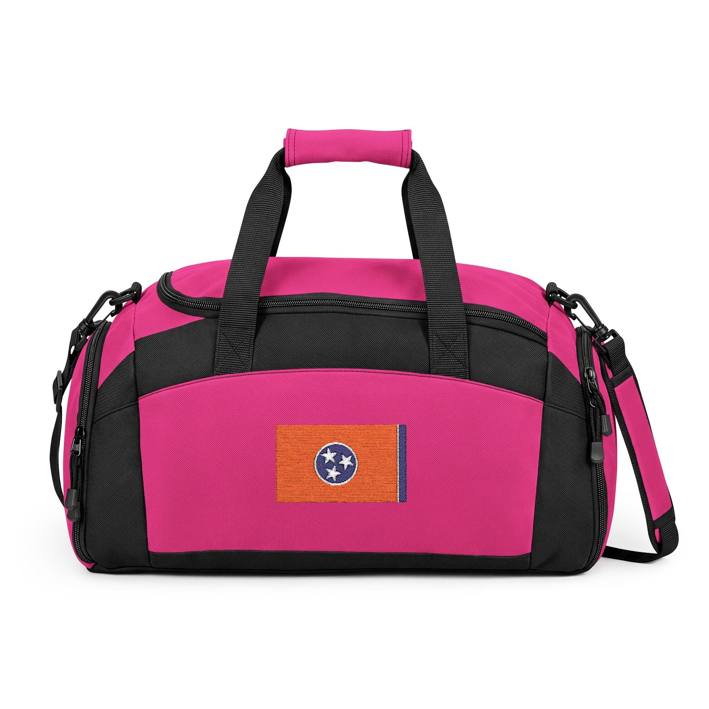 Tennessee Flag Gym Bag — Black Duffle with Embroidered Tennessee Flag