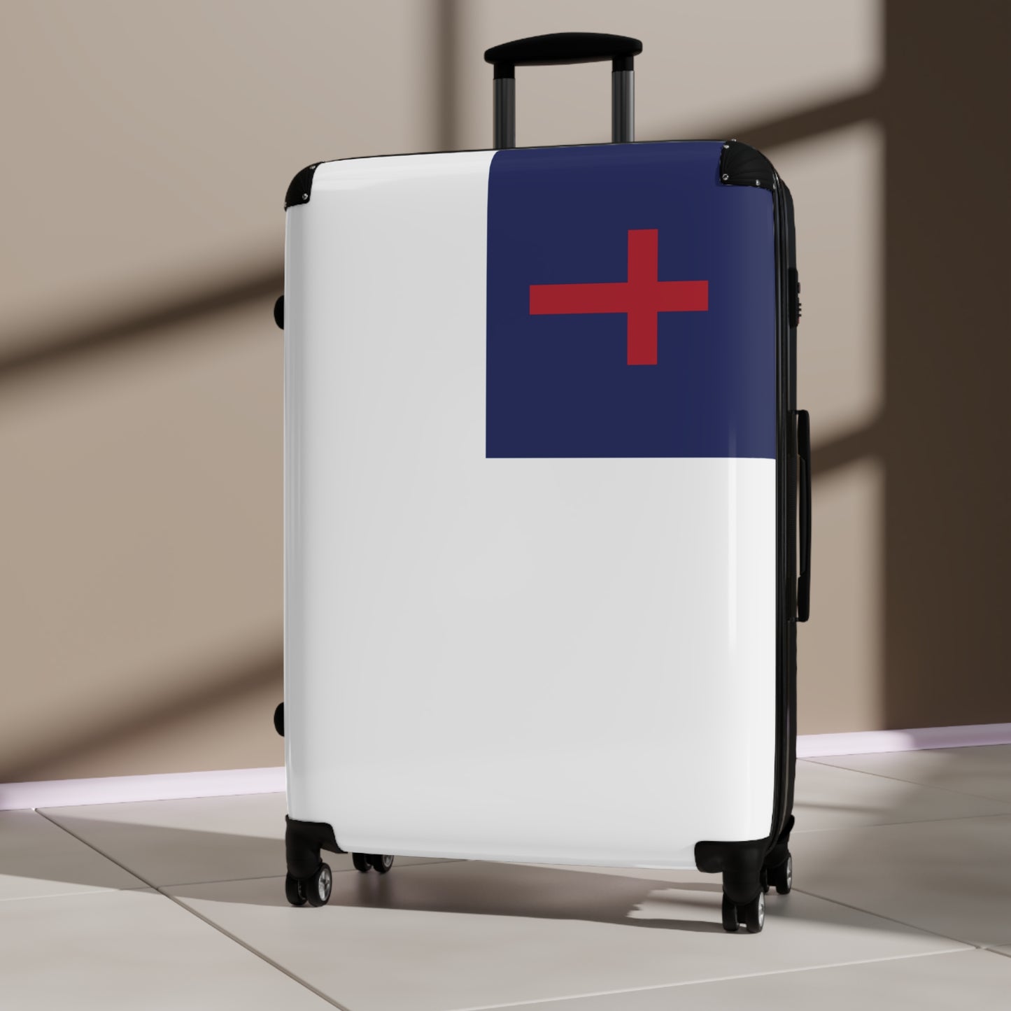 Christian Flag Inspired Suitcase