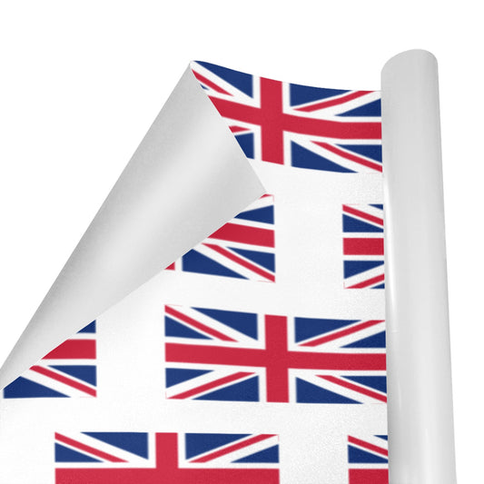 UK/Great Britain Flag Inspired Custom Gift Wrapping Paper 58"x 22.5" (4 Rolls)