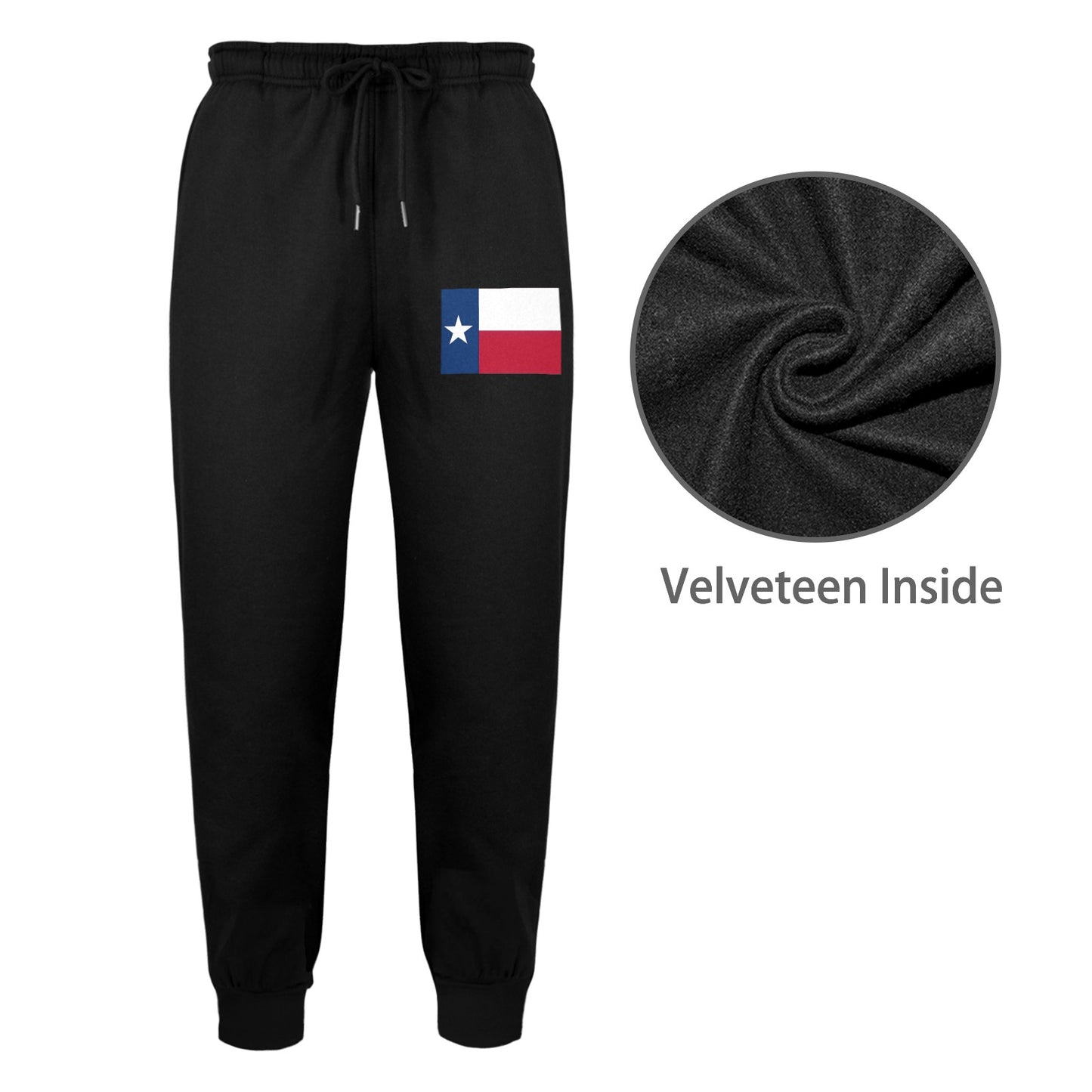 Texas Flag Inspired Unisex Fleece Sweatpants (Left Printing) | Ships from USA