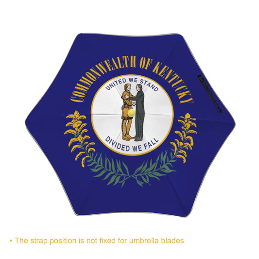 Kentucky Flag Inspired Kids Safe Round Corner Umbrella