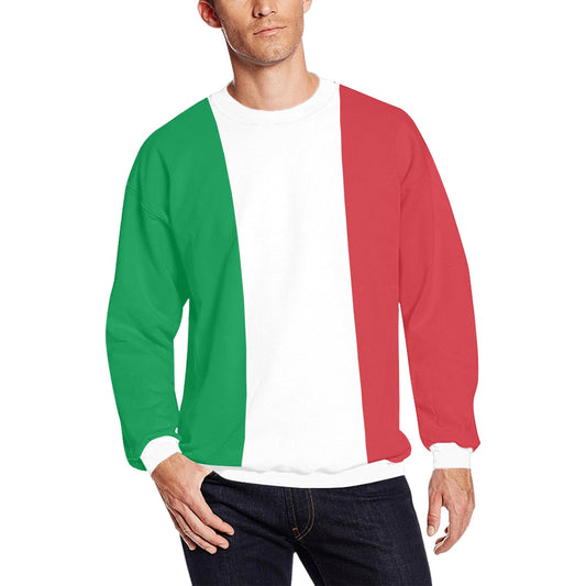 Italy Flag Inspired Men’s Fuzzy Sweatshirt Made in USA