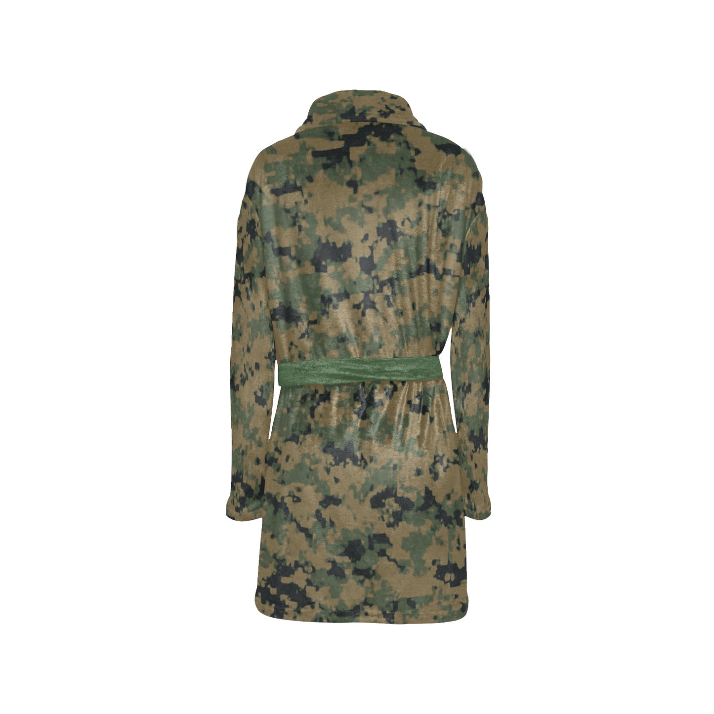 Thin Green Line Flag Inspired Eagle on Digital Camo Women's Fleece Robe