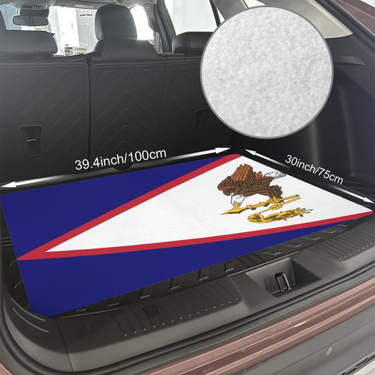 American Samoa Flag Inspired Car Trunk Mat 100 × 75 cm / 39.4 × 30 in Printed in the USA