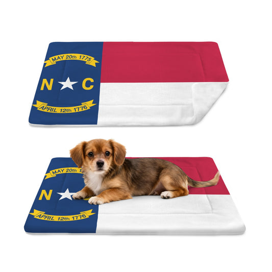 North Carolina Flag Inspired Pet Mat 25x18inch (Made in the USA)