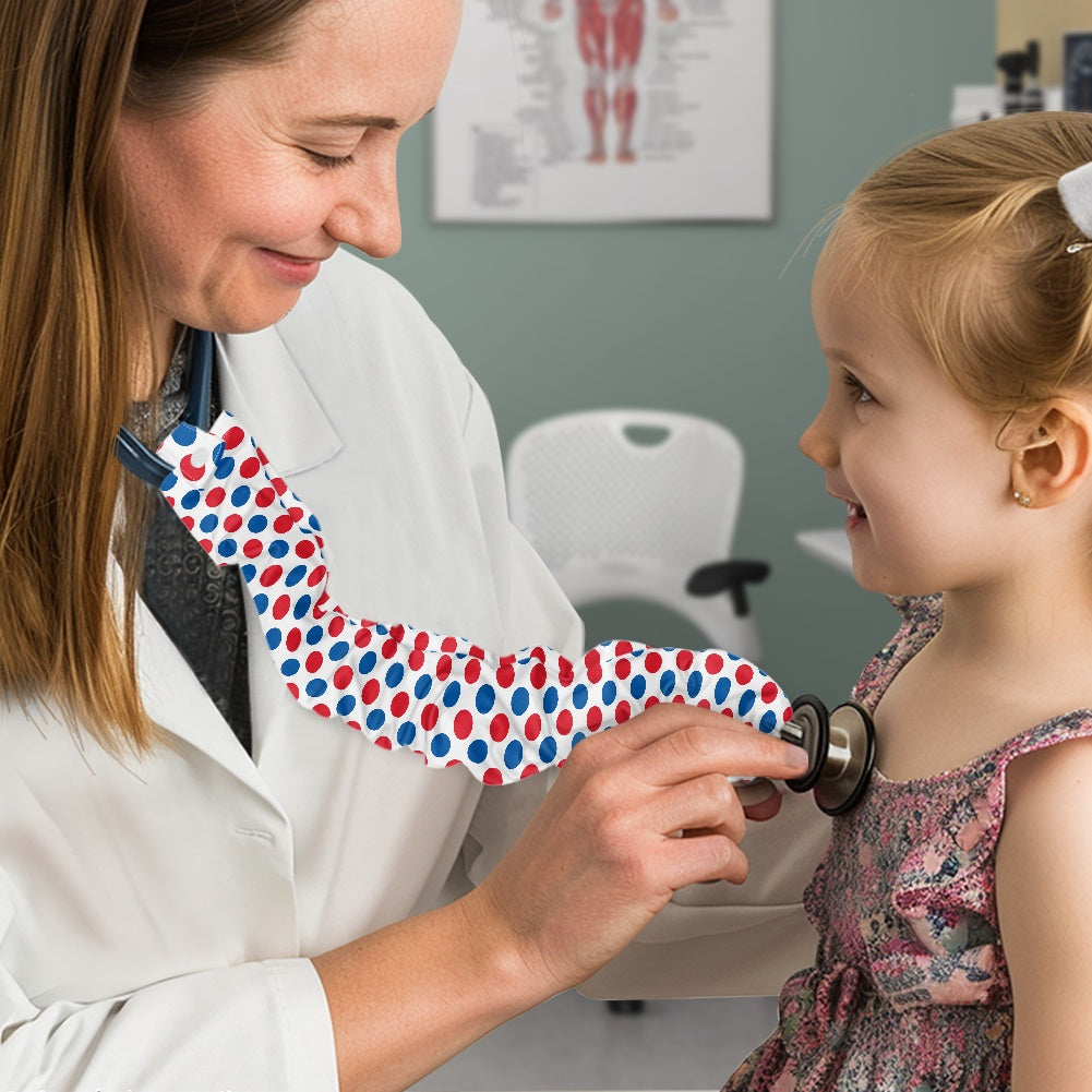 USA/American Flag Inspired Polka Dot Pattern Stethoscope Protective Cover