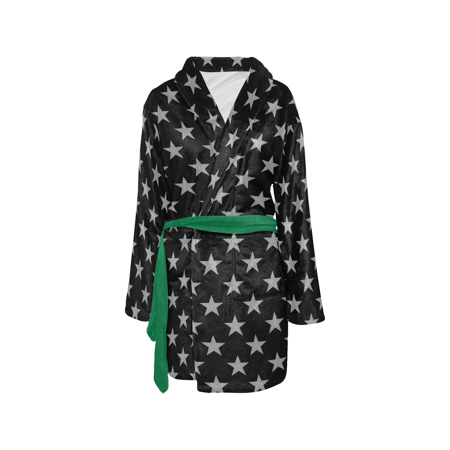 Thin Green Line Flag Inspired Women's Fleece Robe