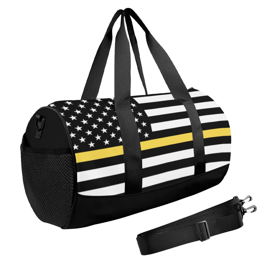 Thin Gold Line Flag Inspired Travel Duffel Bag