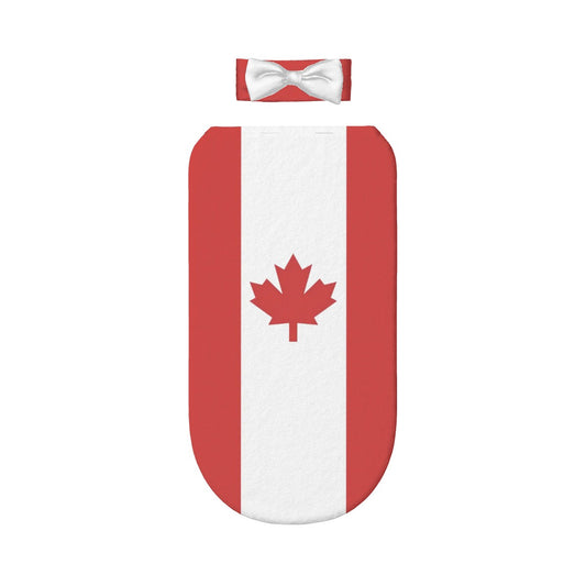 Canada Flag Inspired Baby Swaddle Sack with Baby Headband
