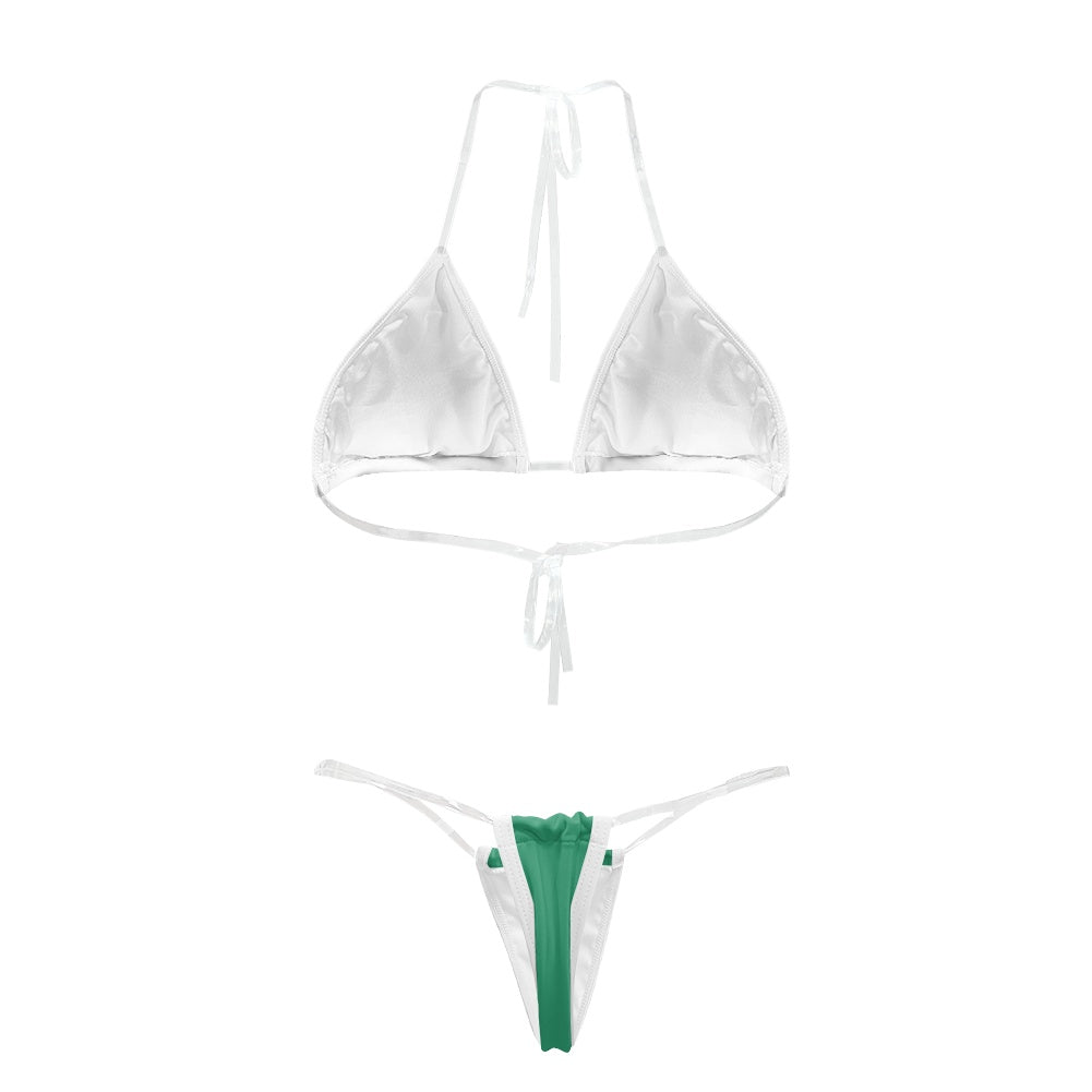 Guyana Flag Inspired Transparent String Bikini