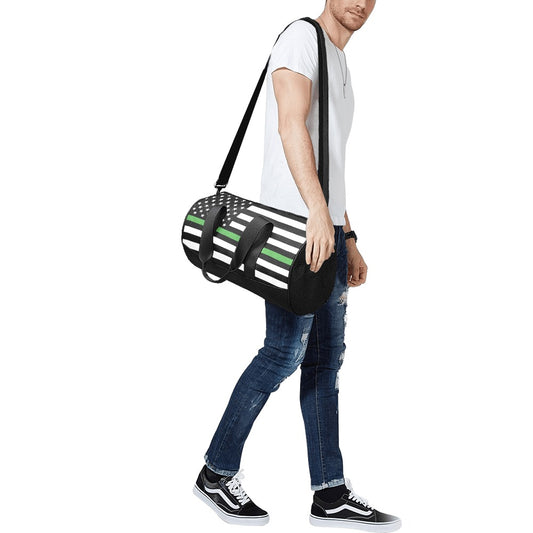 Thin Green Line Flag Inspired Travel Duffel Bag
