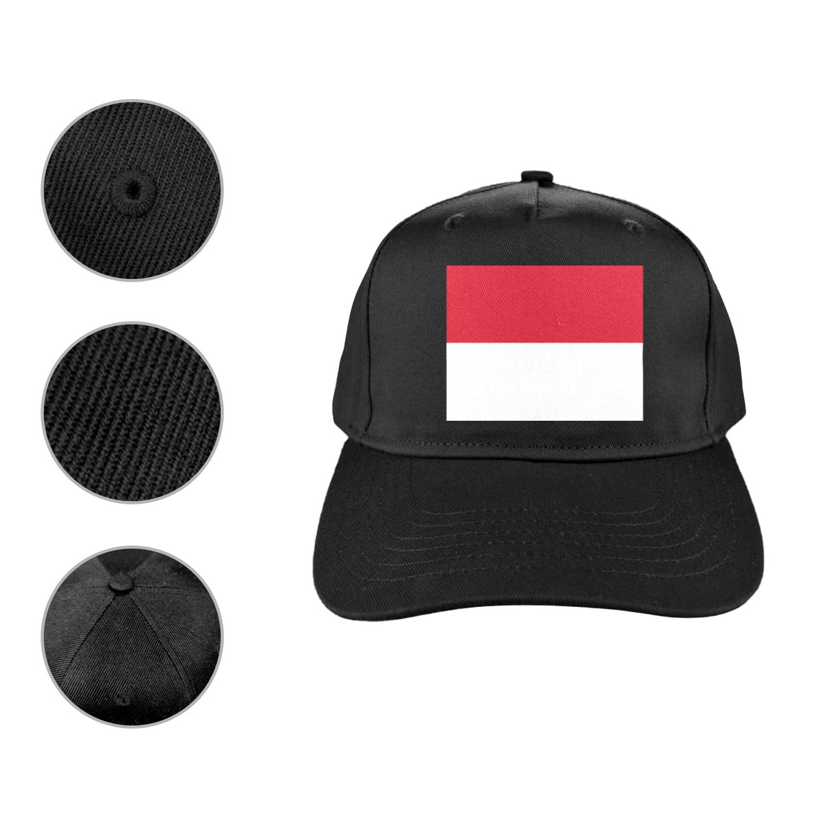Monaco Flag Inspired Baseball Cap | Printed in the USA