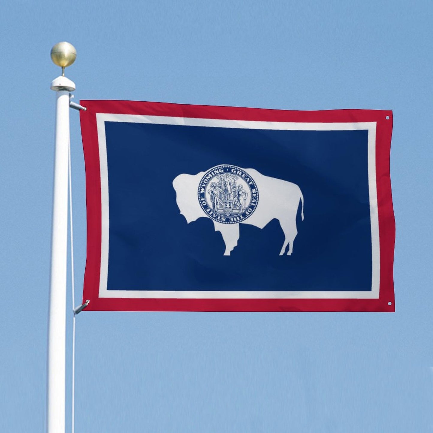 Wyoming Flag Inspired Wall Mount Flag with Four Grommets (35x59 in)