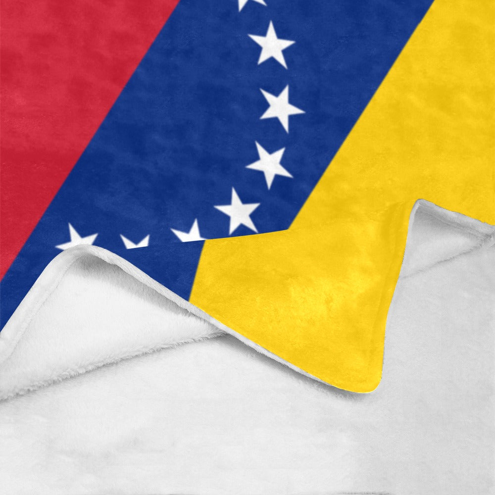 Luv My Flag blanket featuring a vibrant, multicolored flag design.