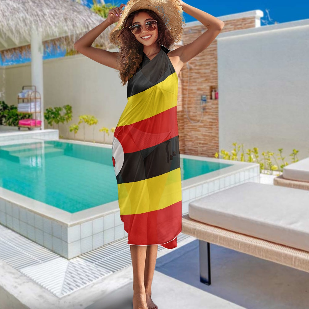 Uganda Flag Inspired Bikini Cover-Up