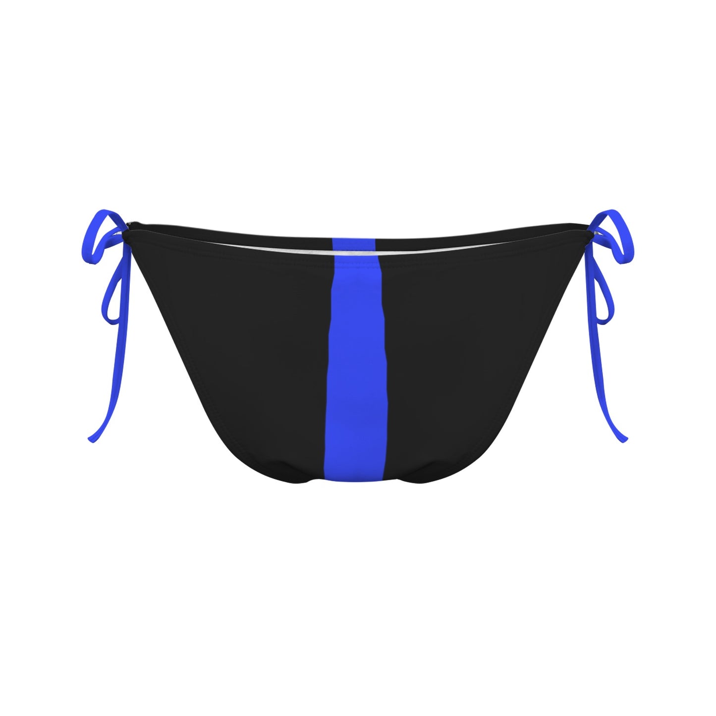Thin Blue Line Flag Inspired Style-2 Side-Tie Bikini Bottom