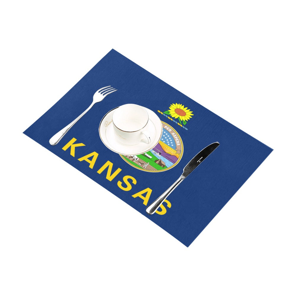 Kansas Flag Placemats 12" x 18" (Set of 6)