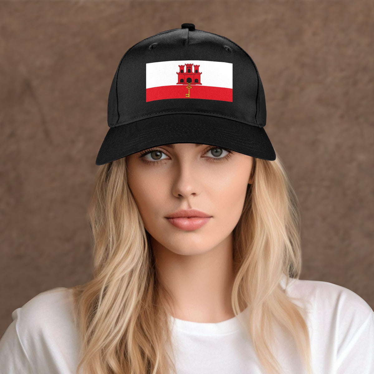 Gibraltar Flag Inspired Baseball Cap | Printed in the  USA