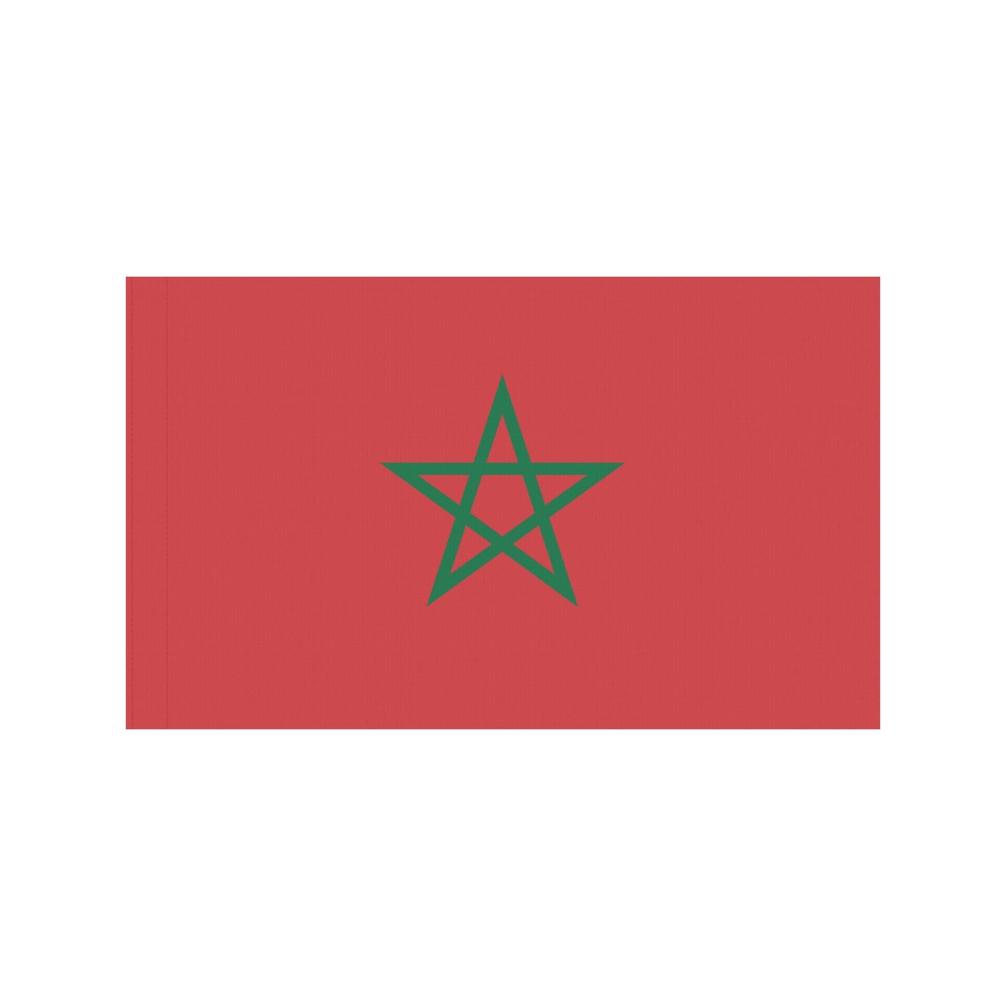 Red flag with green star by Luv My Flag.