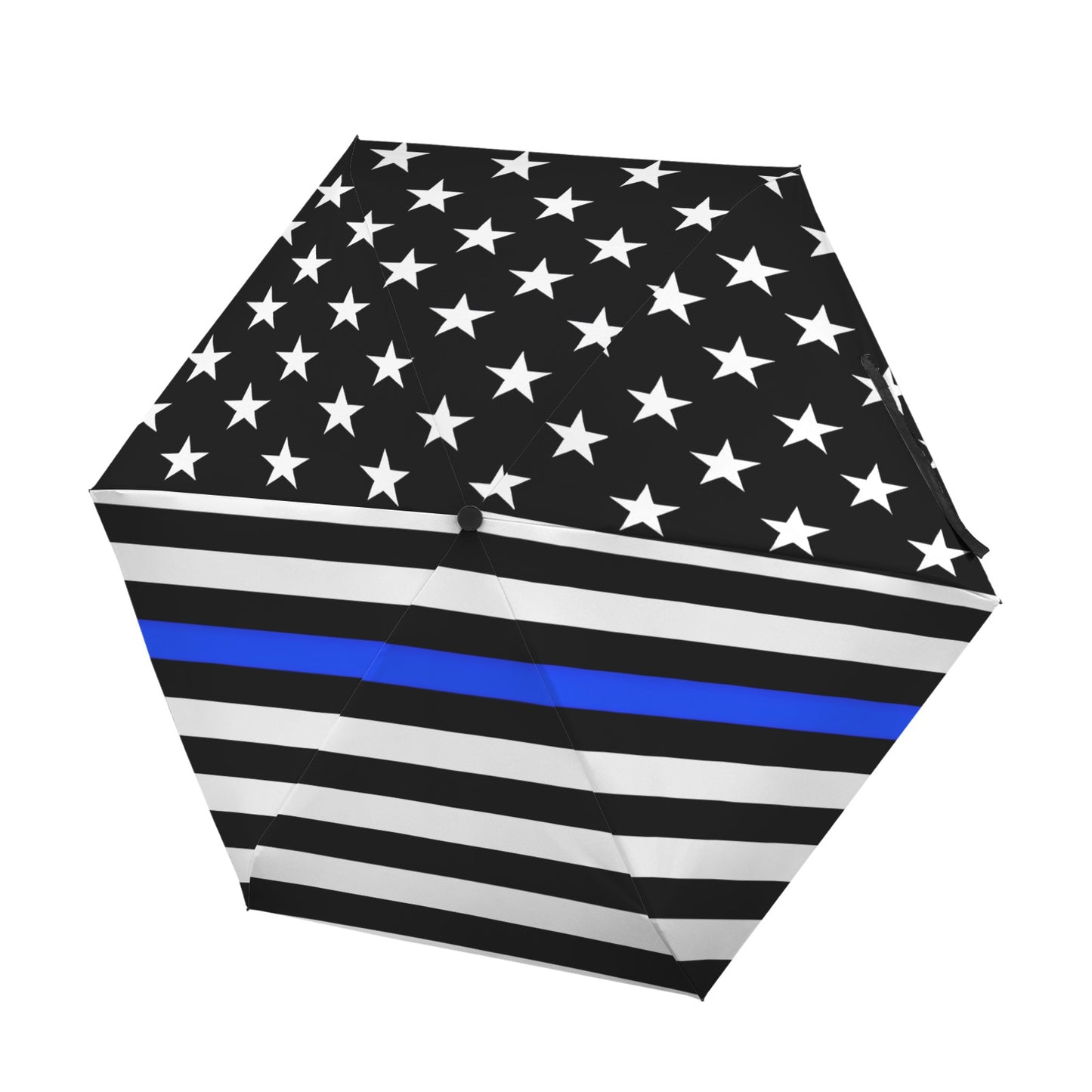 Thin Blue Line Flag Inspired Mini Compact Umbrella
