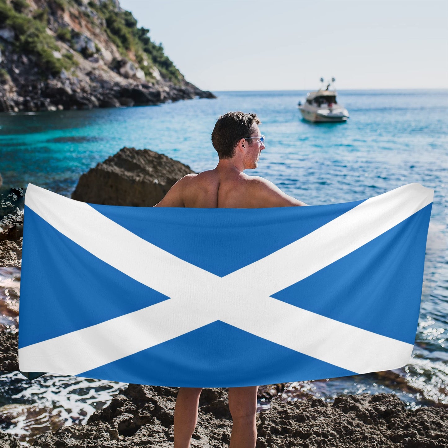 Scotland Flag Beach Towel 31"x71" (Made in USA)