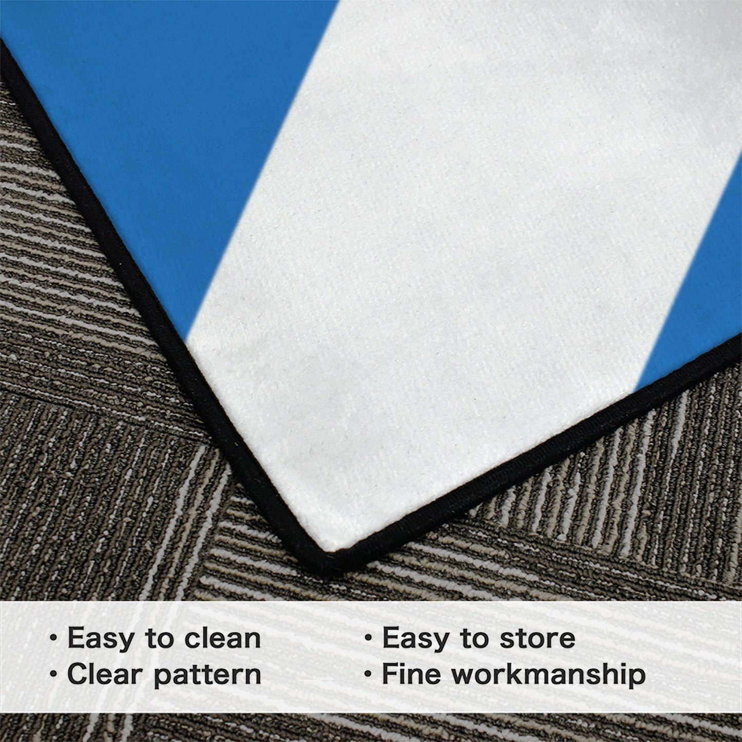 Scotland Flag Inspired 84x60 Inch Area Rug with Black Binding (Made in the USA)