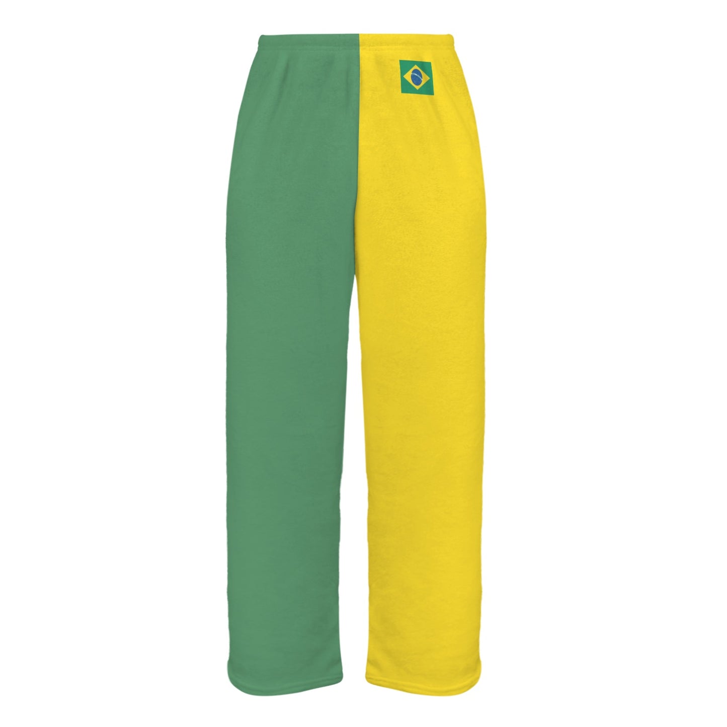 Brazil Flag Inspired Women's Flannel Pajama Trousers Made in the USA
