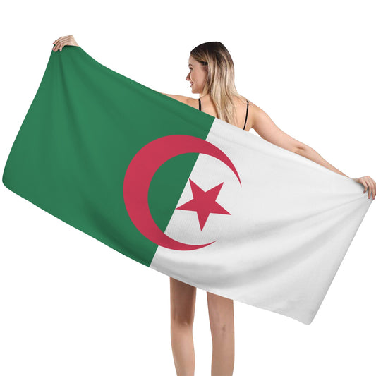 Algeria Flag Inspired Custom Bath Towel 29"x58"(Made in USA)