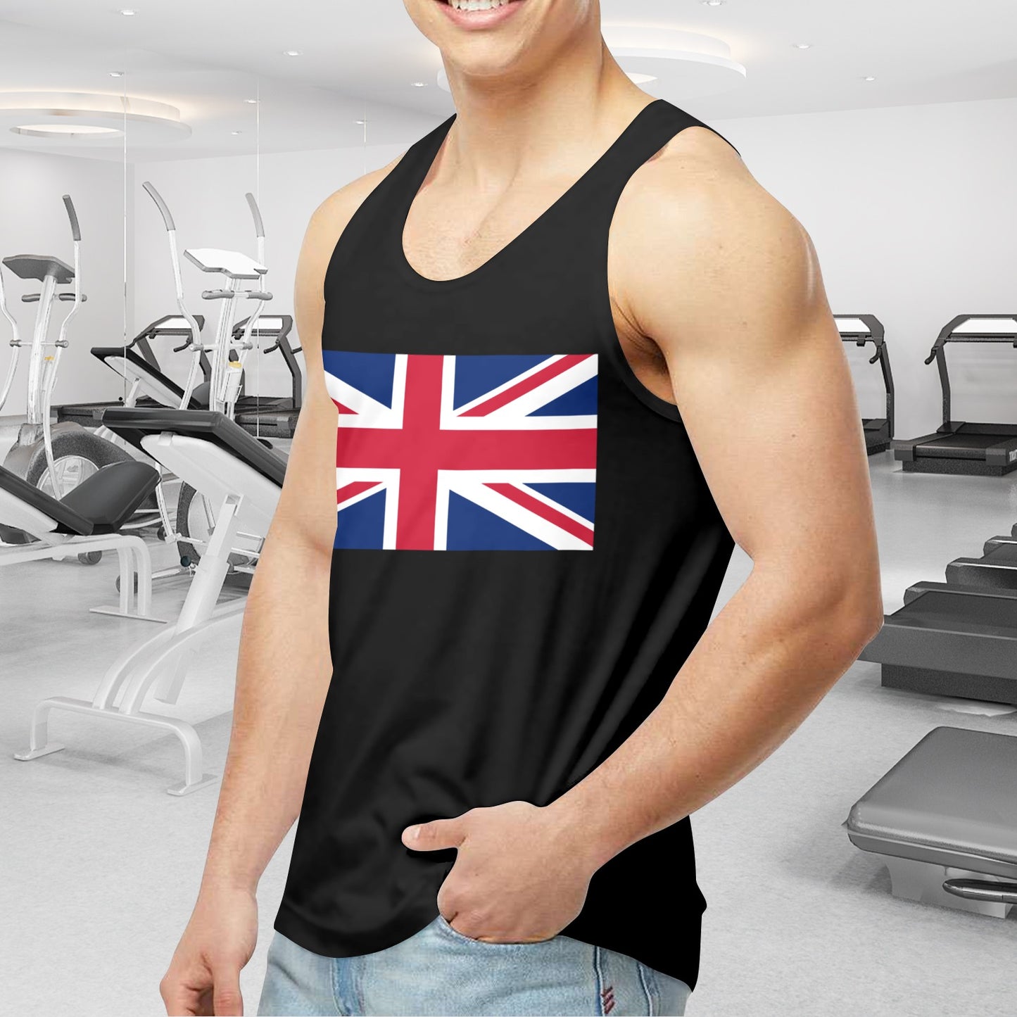 UK/Great Britain Flag Men's Tank Top (Front Printing) | Ships from USA