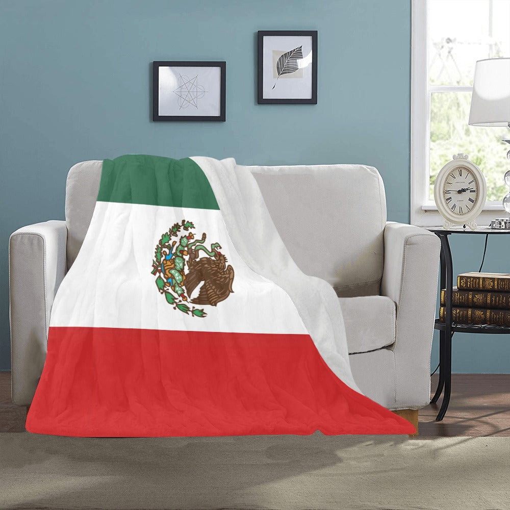 Mexico Flag Inspired Ultra-Soft Micro Fleece Blanket 40" x  50" | Ships from USA