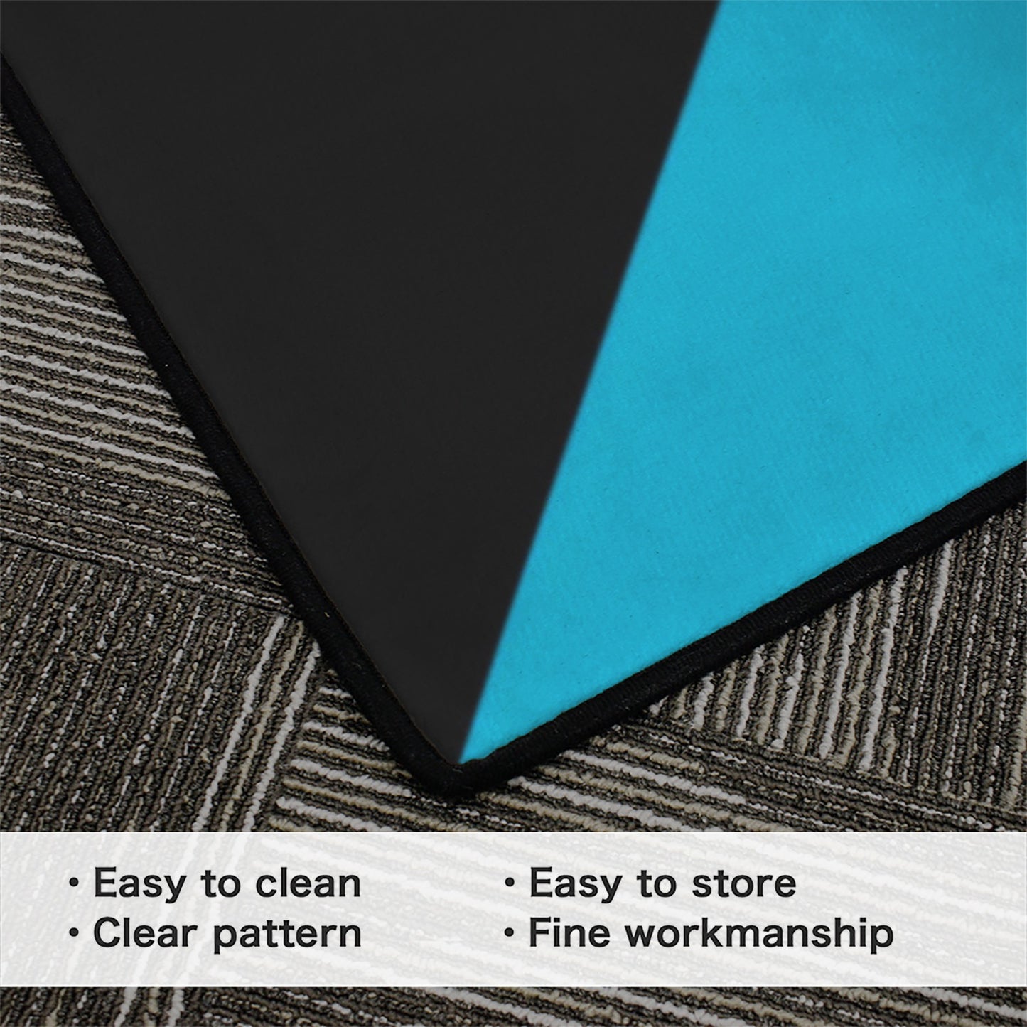 Bahamas Flag Inspired 84x60 Inch Area Rug with Black Binding (Made in the USA)