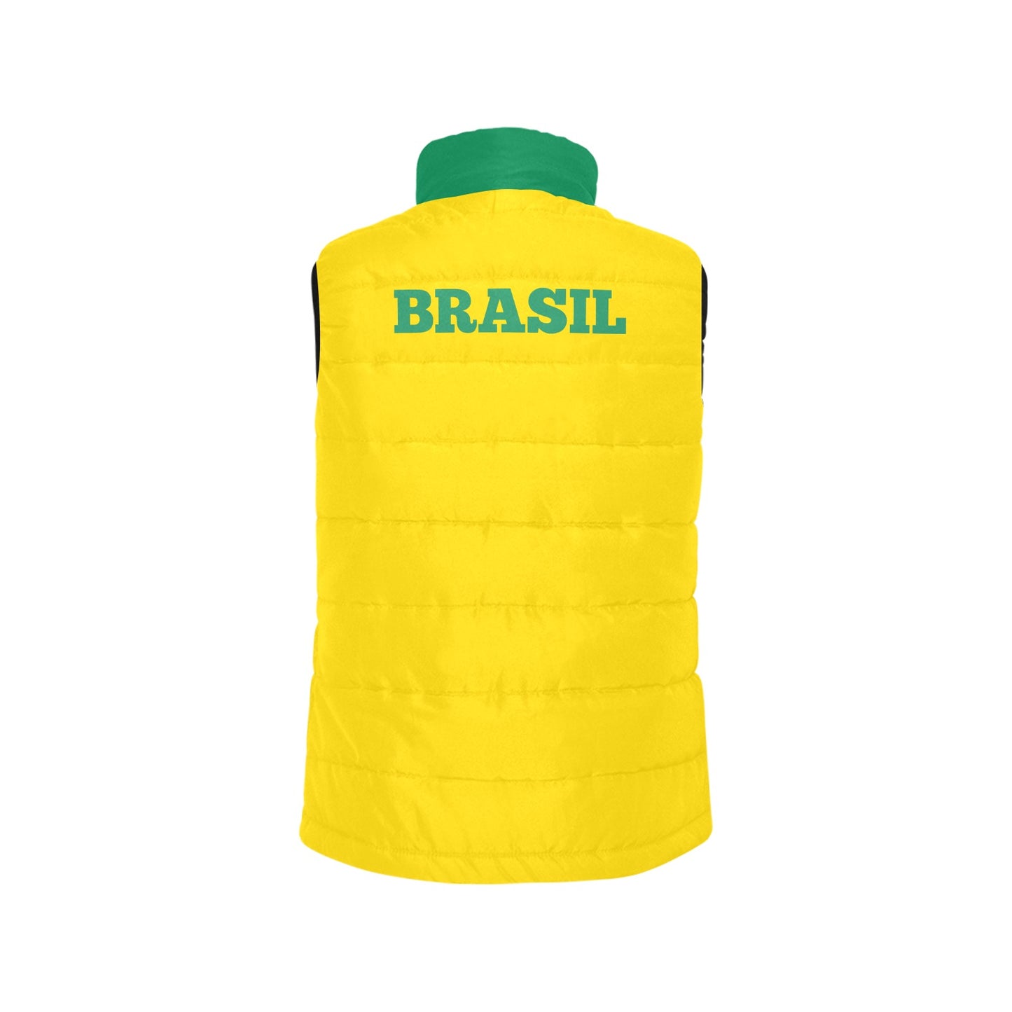 Brazil Flag Inspired Women's Padded Vest