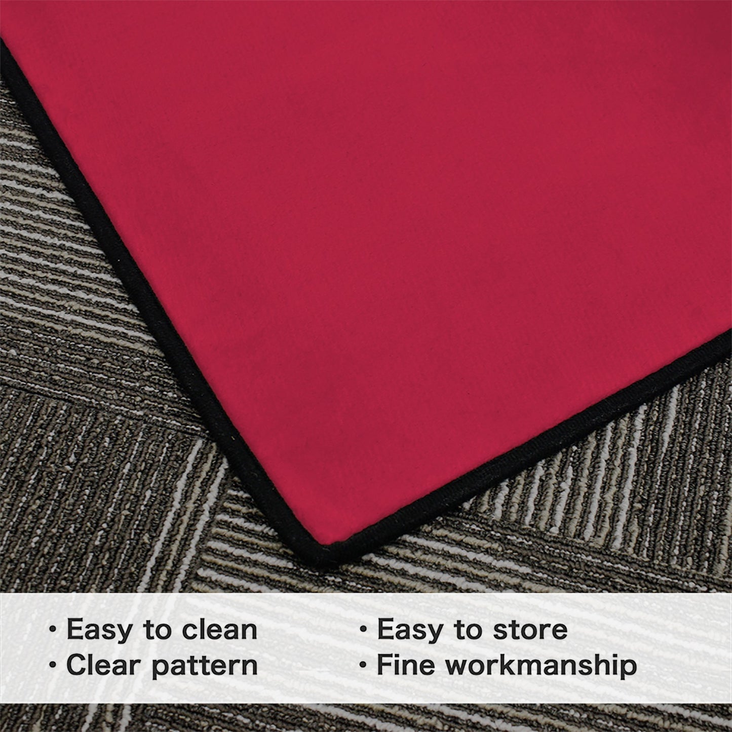 Georgia Flag Inspired 84x60 Inch Area Rug with Black Binding (Made in the USA)