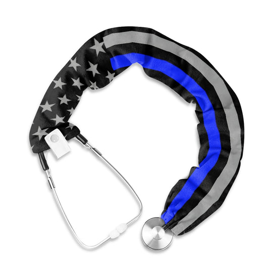 Thin Blue Line Flag Inspired Stethoscope Cover – Medical Gear with a Purpose
