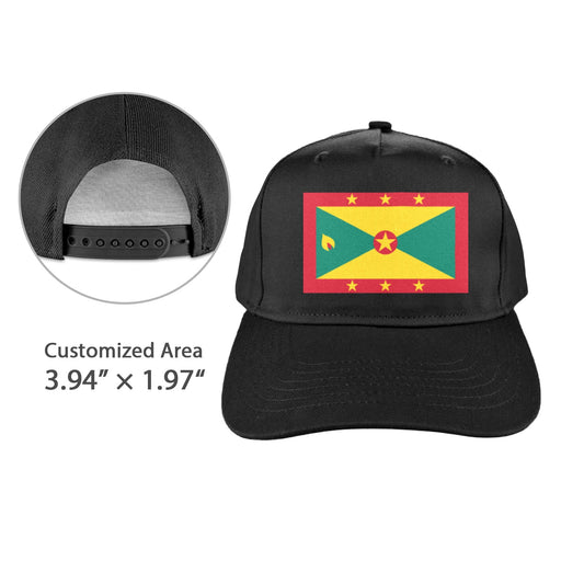 Grenada Flag Inspired Baseball Cap | Printed in the  USA
