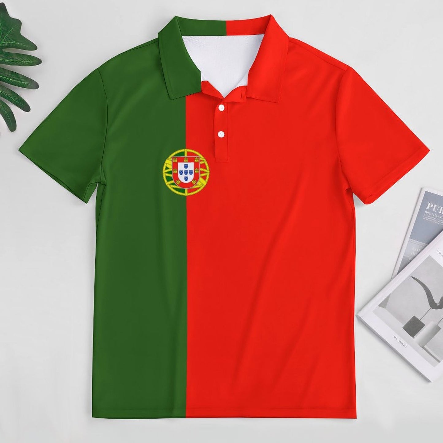 Portugal Flag Inspired Women's Straight Fit Polo Shirt