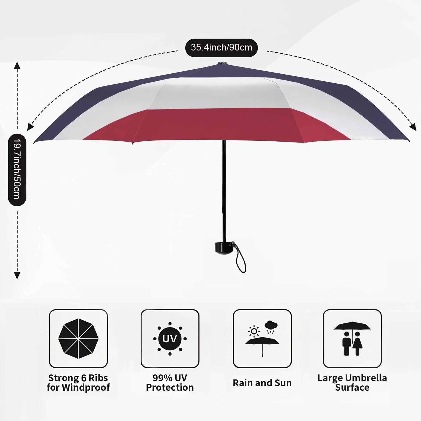 Thailand Flag Inspired Mini Compact Umbrella