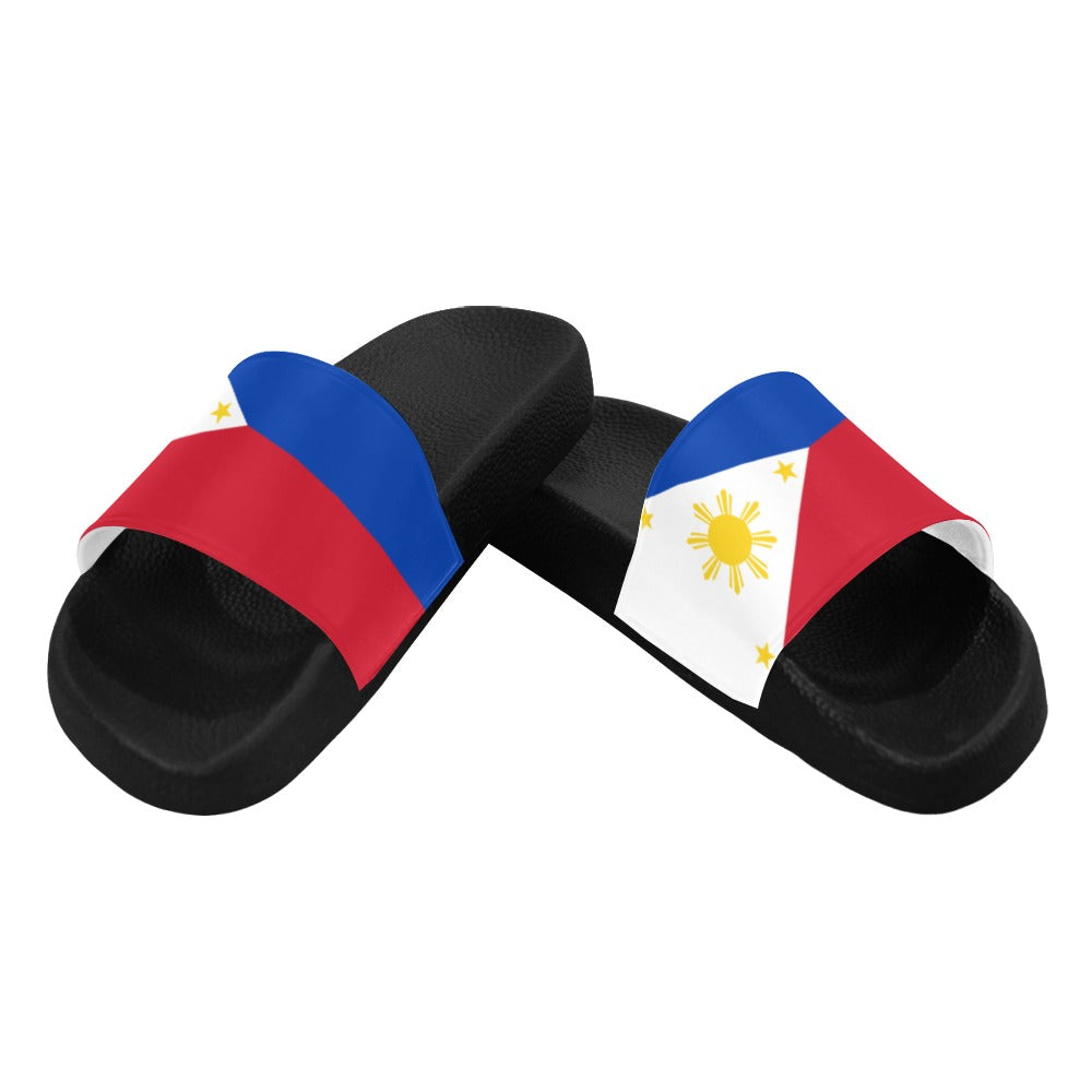 Phillipines Flag Inspired Women's Slide Sandals