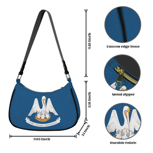 Louisiana Flag Inspired Women's Shoulder Bag